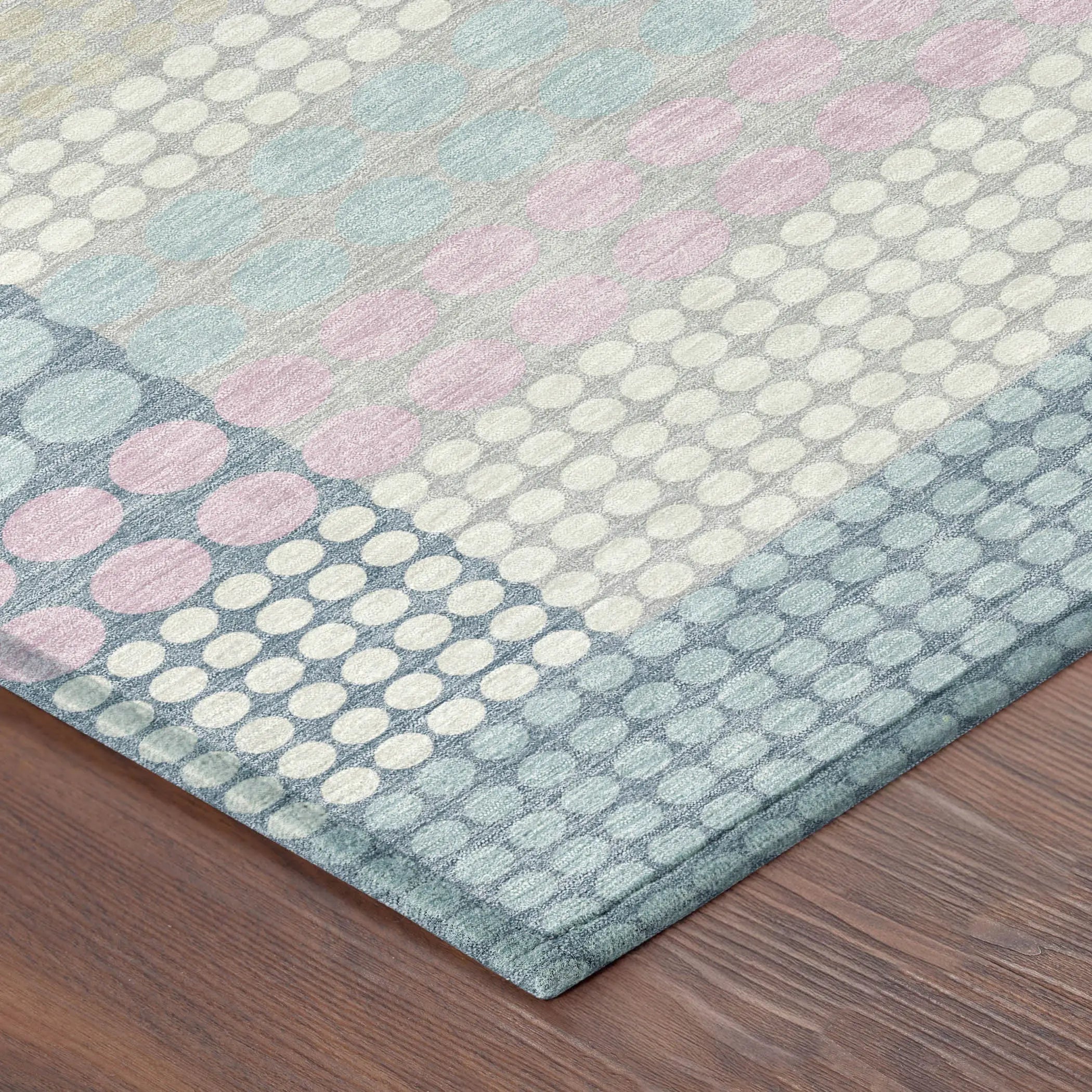 8' X 10' Sky Blue And Lavender Geometric Washable Indoor Outdoor Area Rug Homeroots Outdoor
