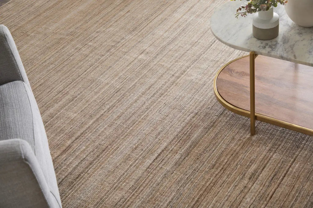 8' X 10' Tan Brown And Gray Hand Woven Distressed Area Rug Homeroots Outdoor
