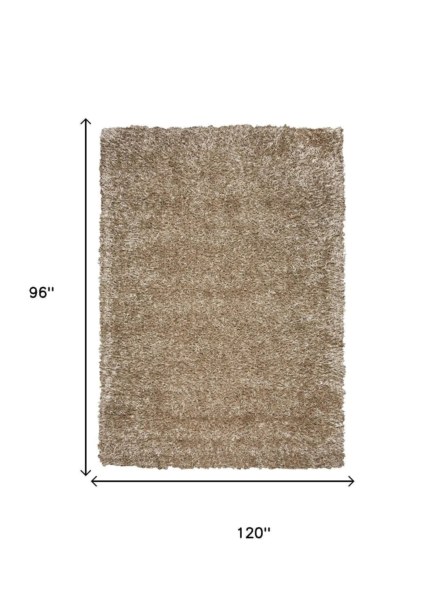 8' X 10' Tan Brown And Natural Shag Hand Tufted Area Rug Homeroots Home Decor
