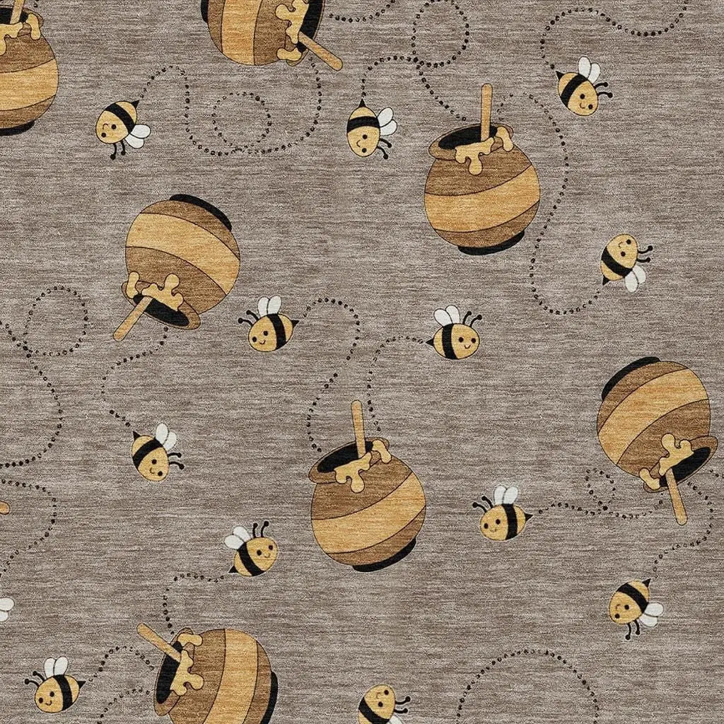 8' X 10' Taupe And Beige Geometric Washable Indoor Outdoor Area Rug Homeroots Outdoor