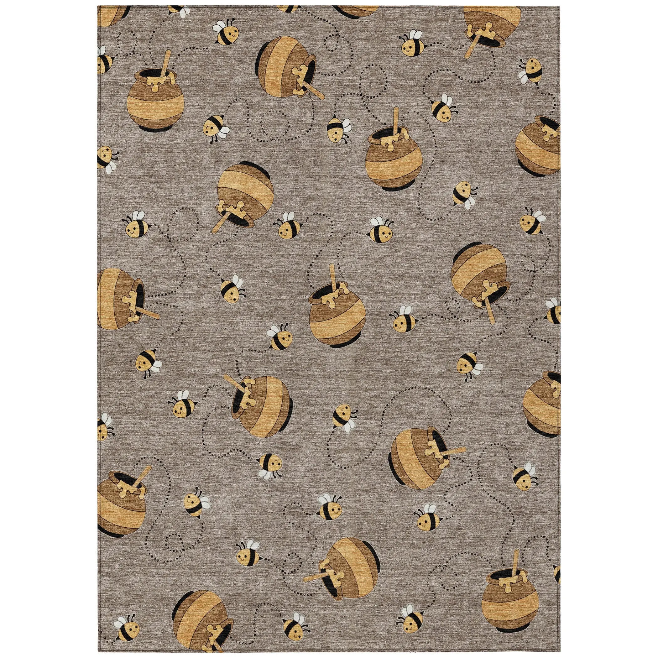 8' X 10' Taupe And Beige Geometric Washable Indoor Outdoor Area Rug Homeroots Outdoor