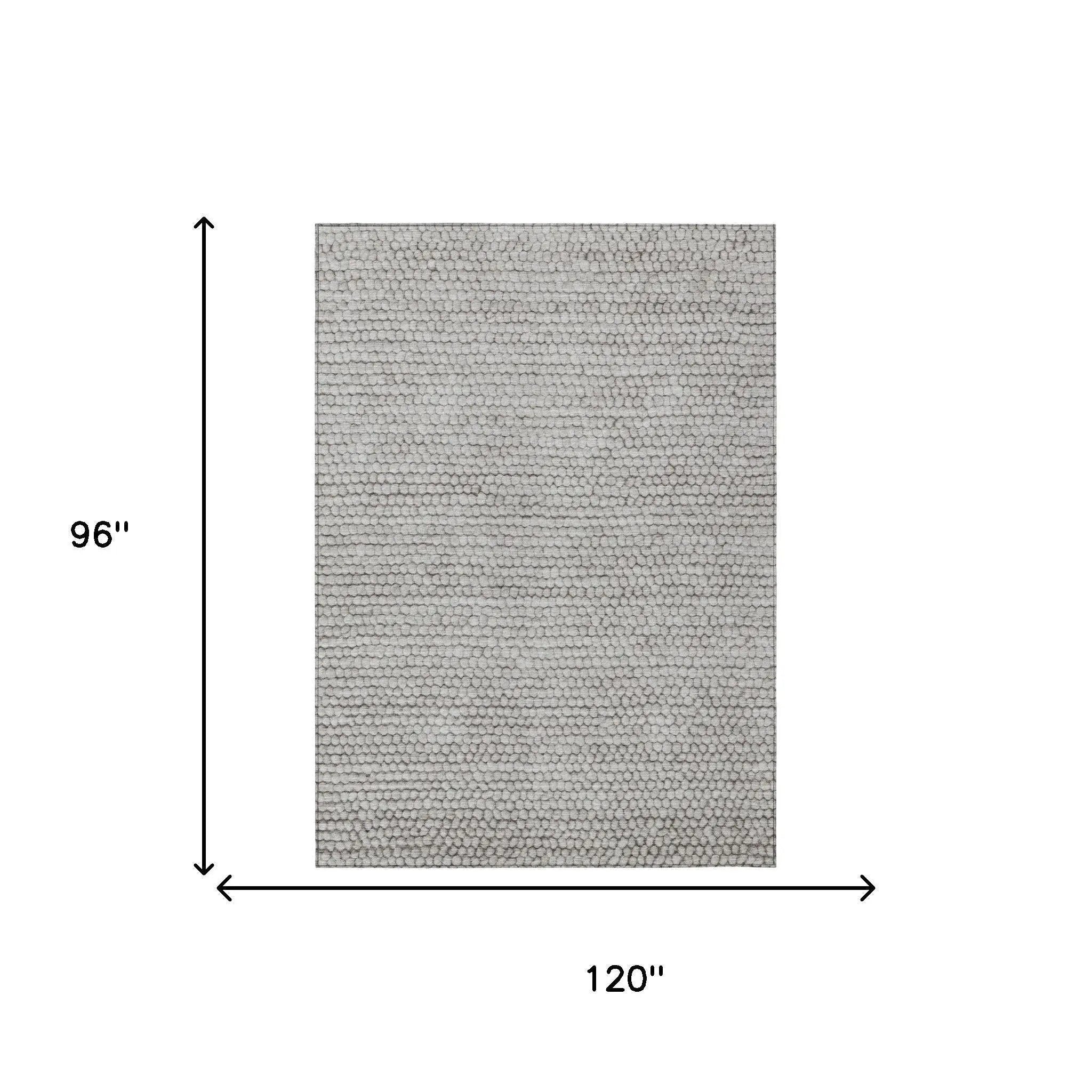 8' X 10' Taupe And Brown Striped Washable Indoor Outdoor Area Rug Homeroots Outdoor