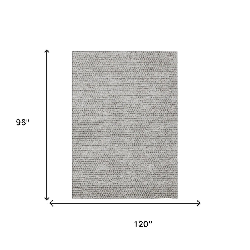 8' X 10' Taupe And Brown Striped Washable Indoor Outdoor Area Rug Homeroots Outdoor
