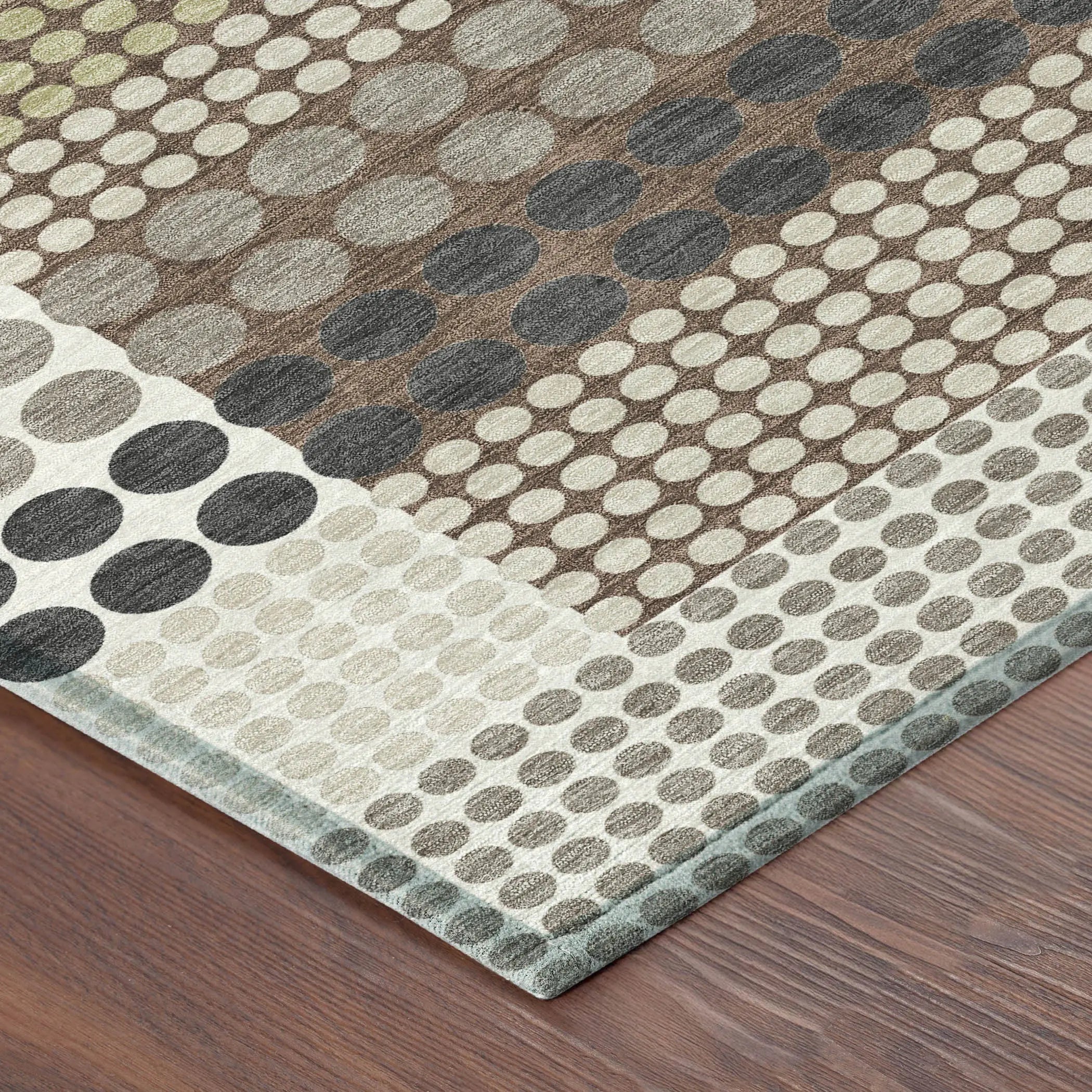 8' X 10' Taupe And Gold Geometric Washable Indoor Outdoor Area Rug Homeroots Outdoor