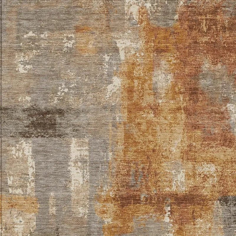 8' X 10' Taupe And Gray Abstract Washable Indoor Outdoor Area Rug Homeroots Outdoor