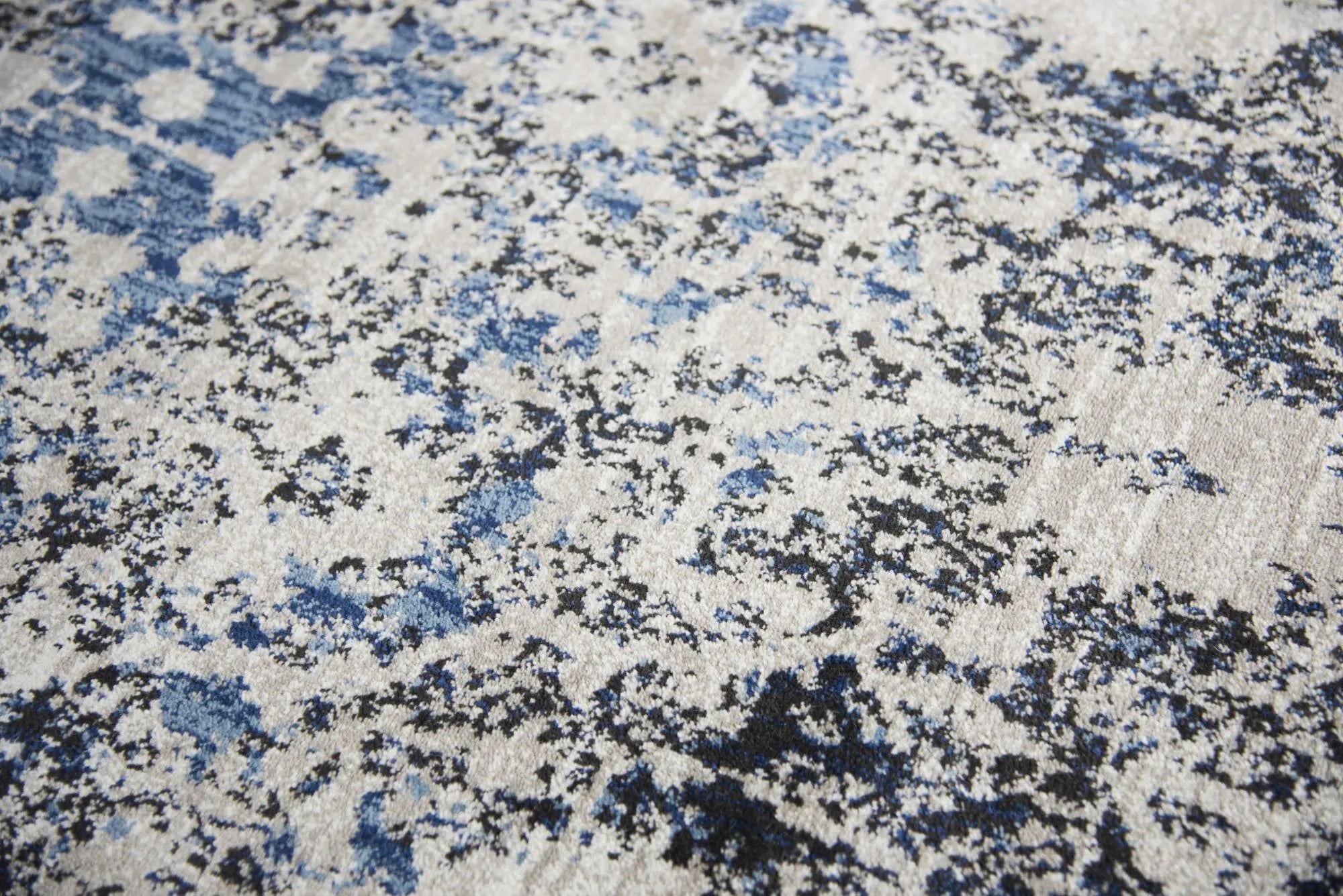8' X 10' Taupe Blue And Dark Blue Oriental Area Rug Homeroots Home Decor
