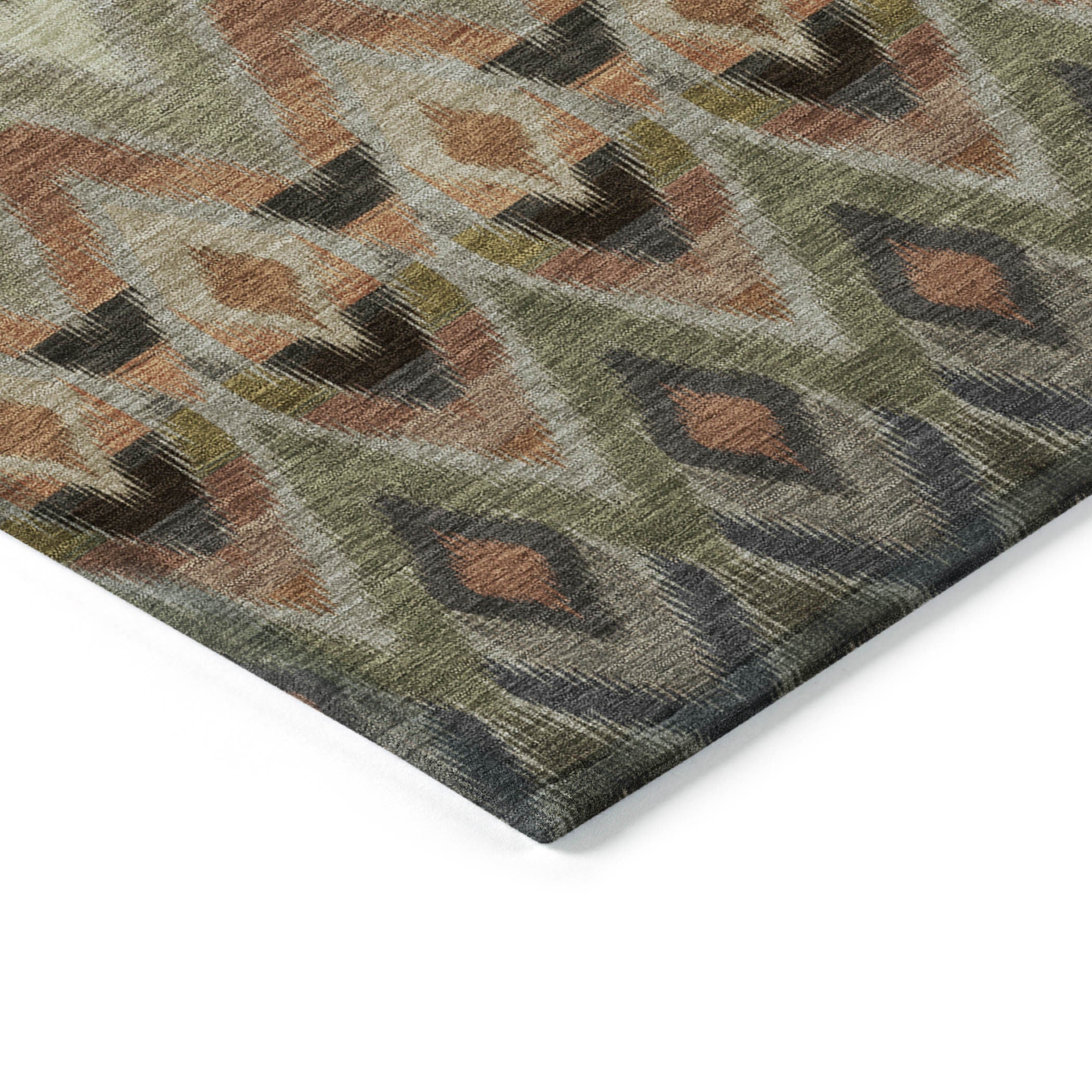 8' X 10' Taupe Olive Green And Beige Southwestern Washable Indoor Outdoor Area Rug Homeroots Outdoor