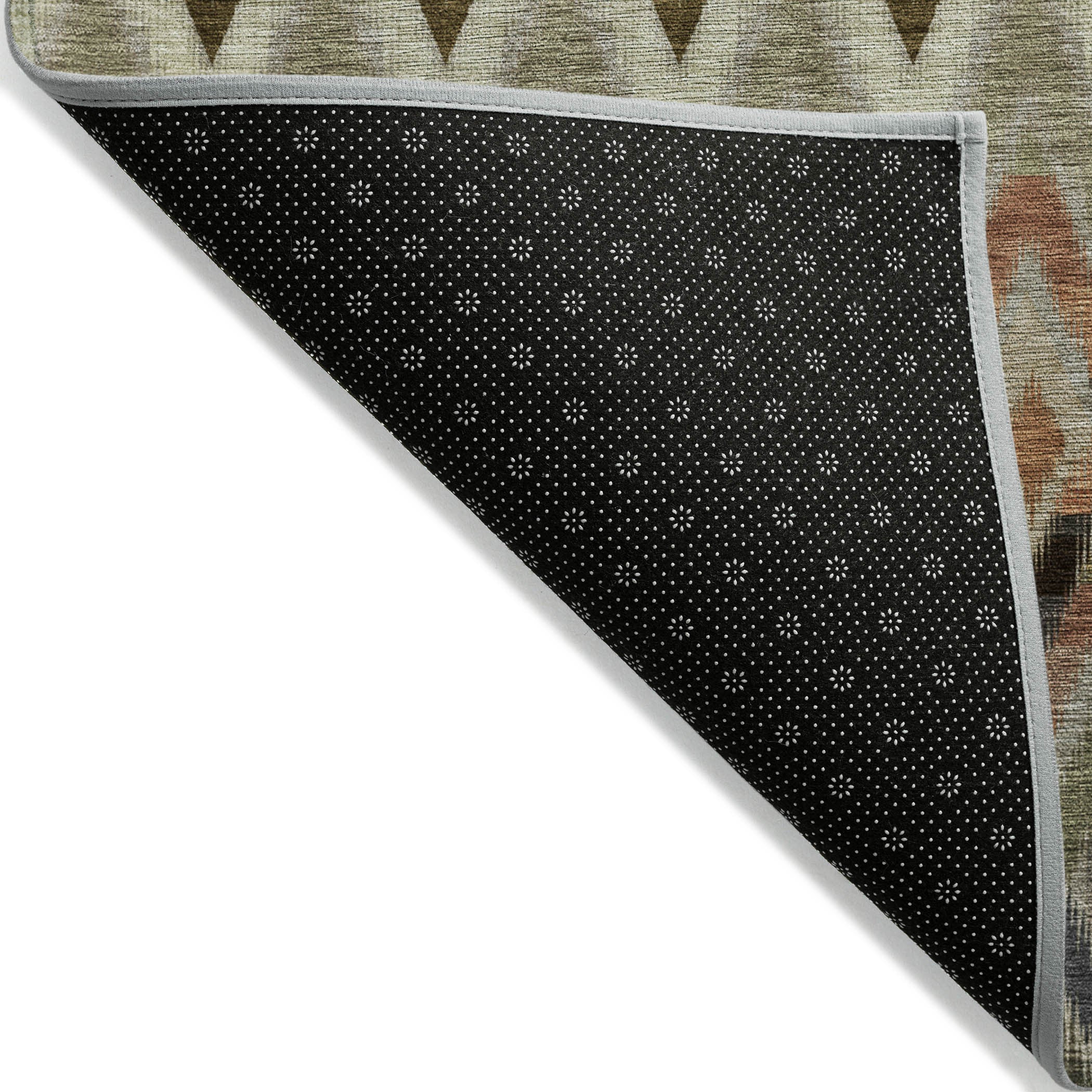8' X 10' Taupe Olive Green And Beige Southwestern Washable Indoor Outdoor Area Rug Homeroots Outdoor