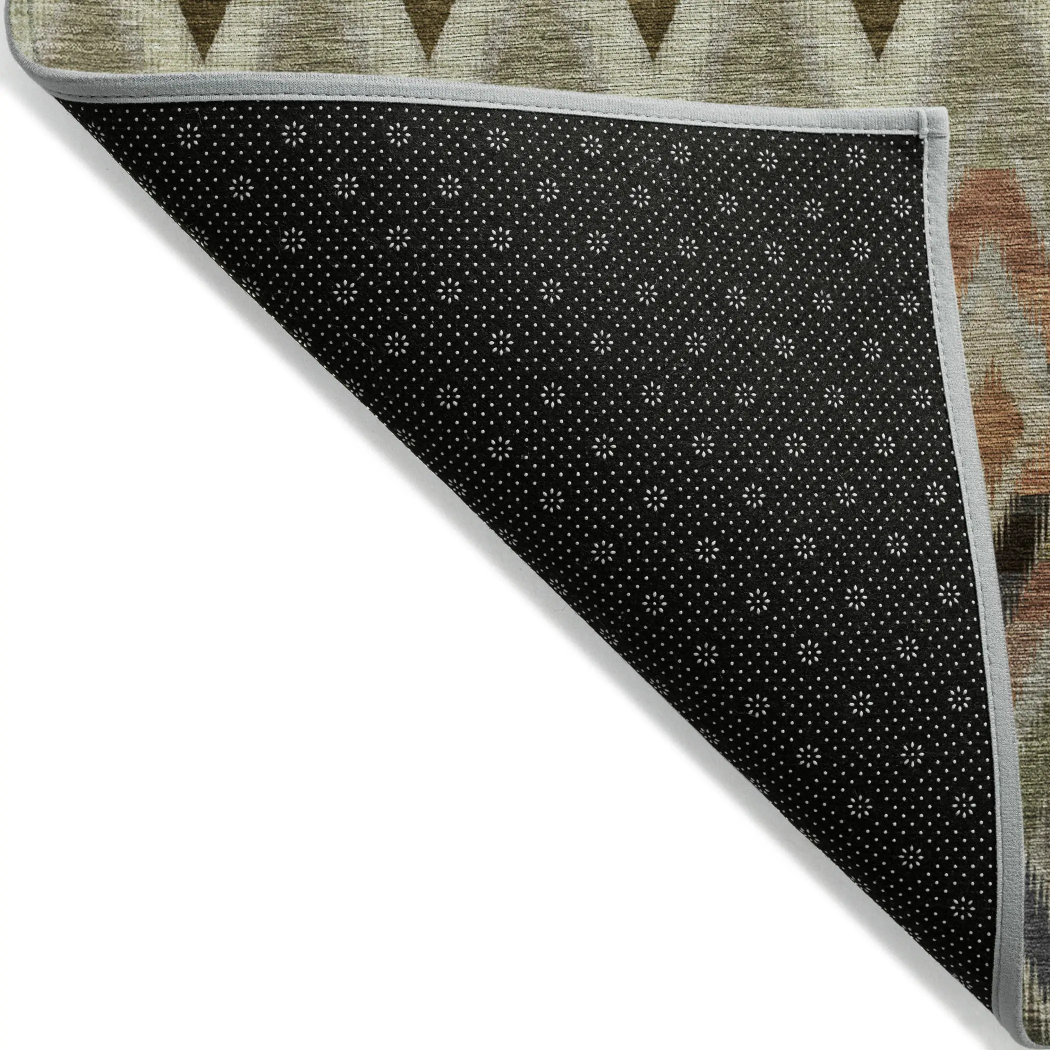 8' X 10' Taupe Olive Green And Beige Southwestern Washable Indoor Outdoor Area Rug Homeroots Outdoor