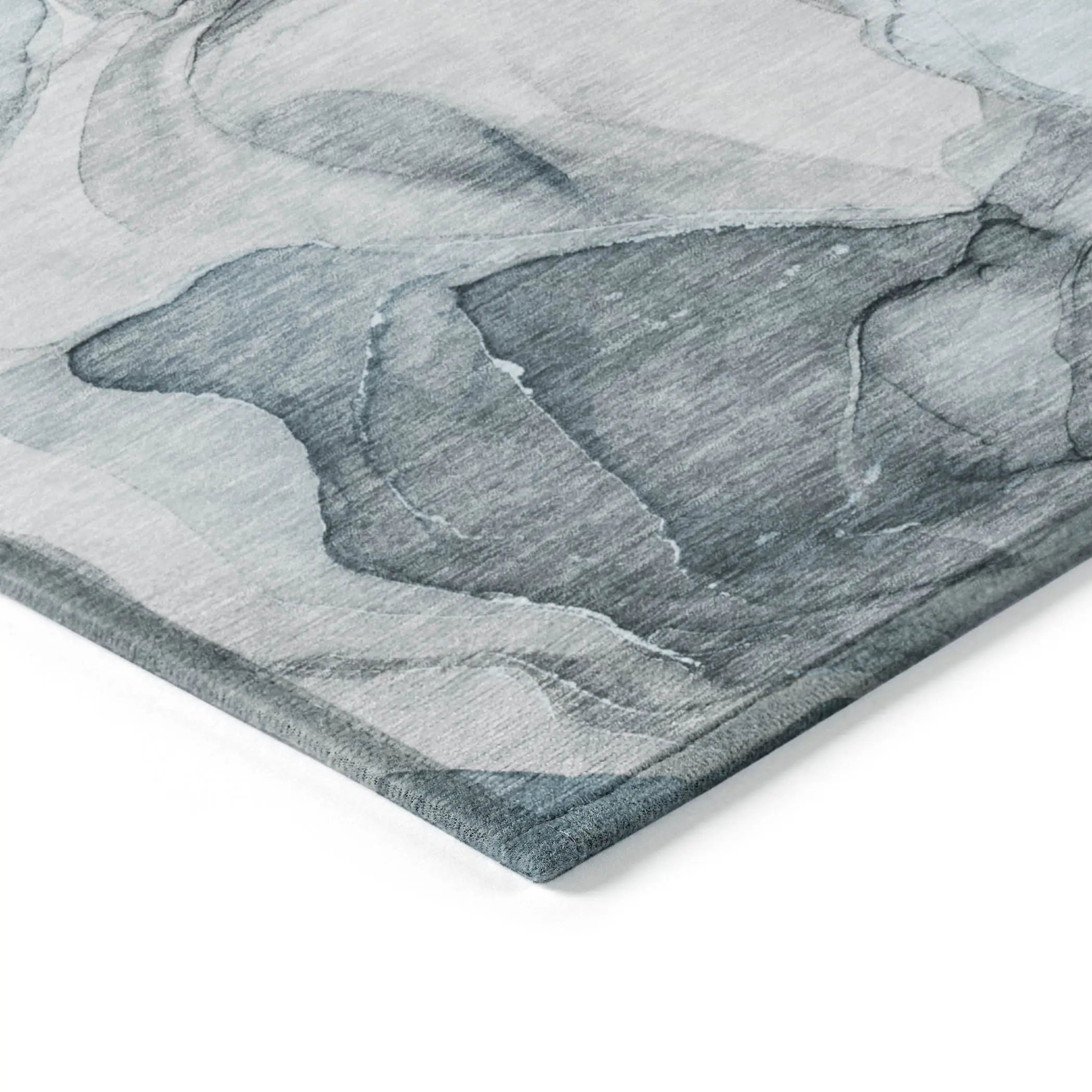 8' X 10' Teal Abstract Washable Non Skid Indoor Outdoor Area Rug Homeroots Outdoor