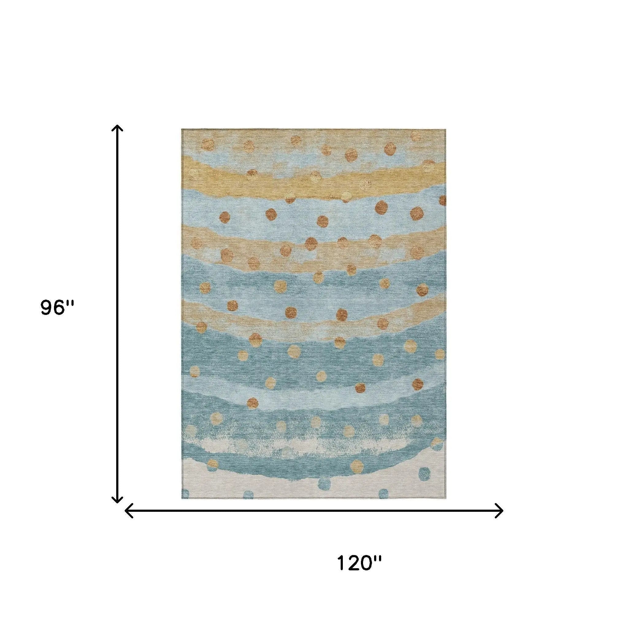 8' X 10' Teal Blue And Graphite Striped Washable Indoor Outdoor Area Rug Homeroots Outdoor