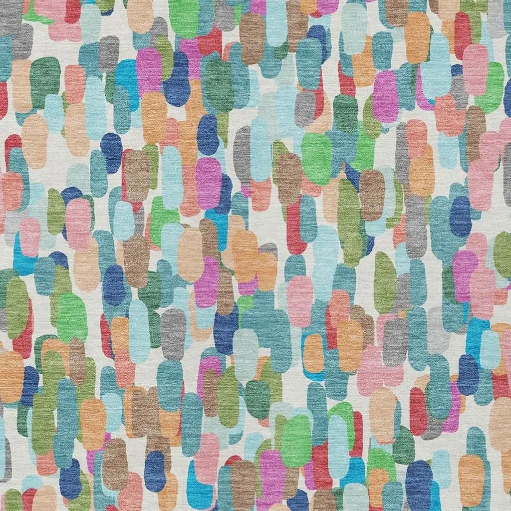 8' X 10' Teal Blue And Navy Blue Abstract Washable Indoor Outdoor Area Rug Homeroots Outdoor