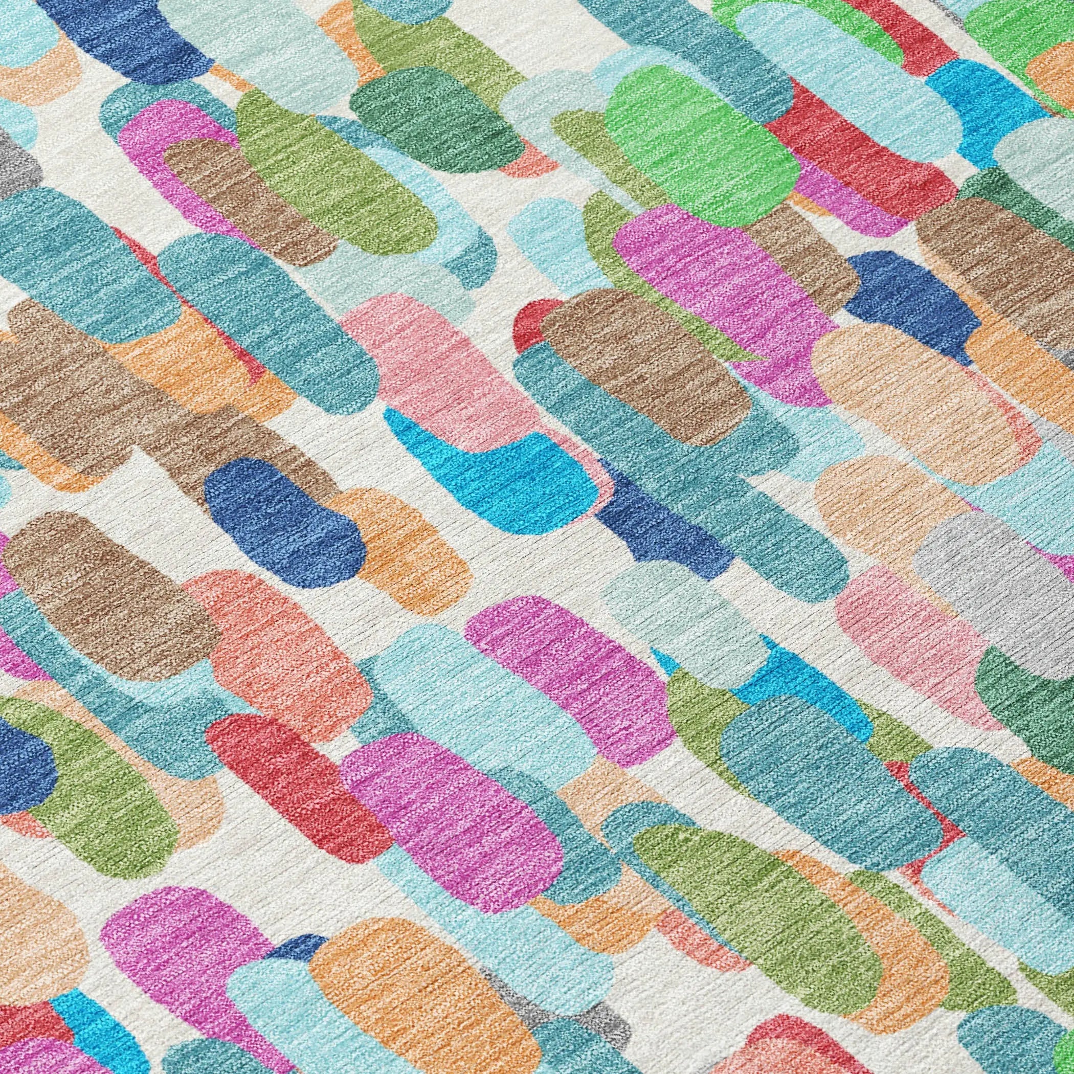 8' X 10' Teal Blue And Navy Blue Abstract Washable Indoor Outdoor Area Rug Homeroots Outdoor
