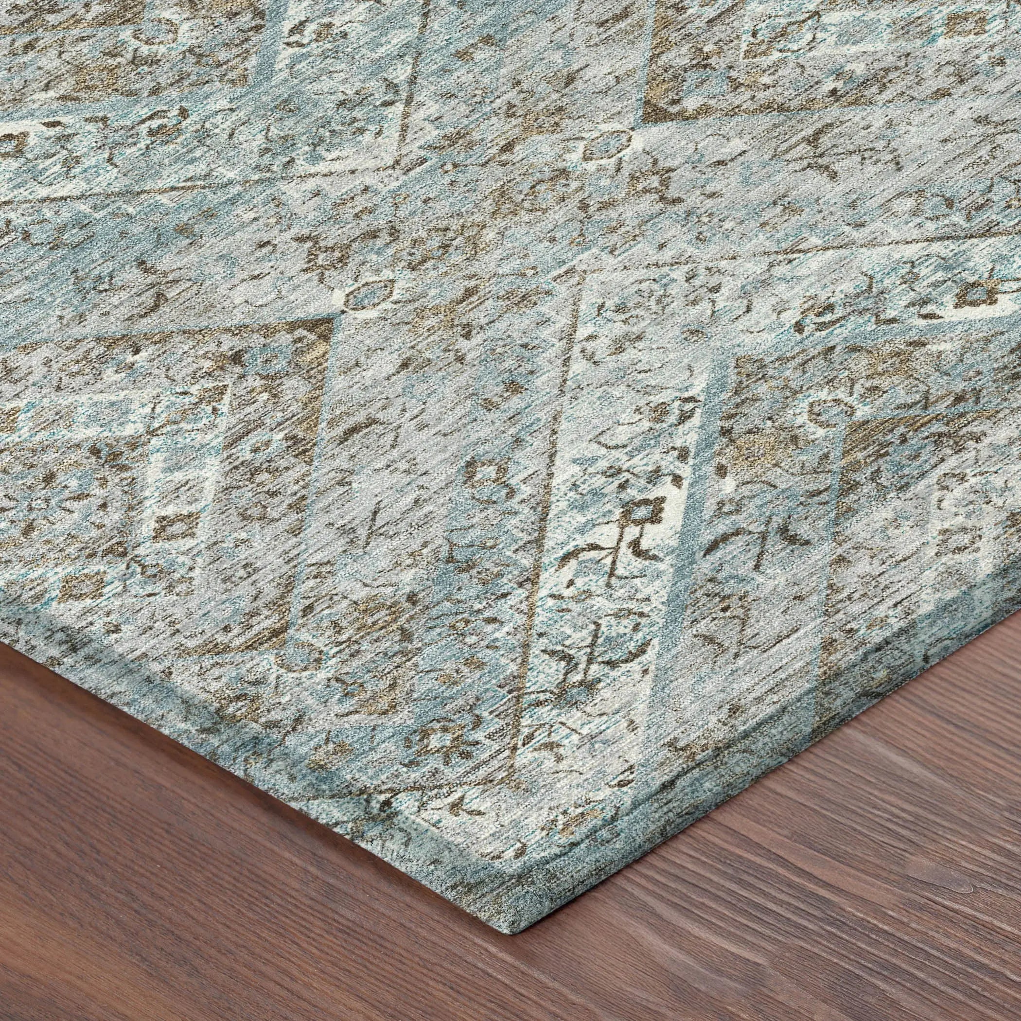 8' X 10' Teal Blue And Purple Tribal Washable Indoor Outdoor Area Rug Homeroots Outdoor