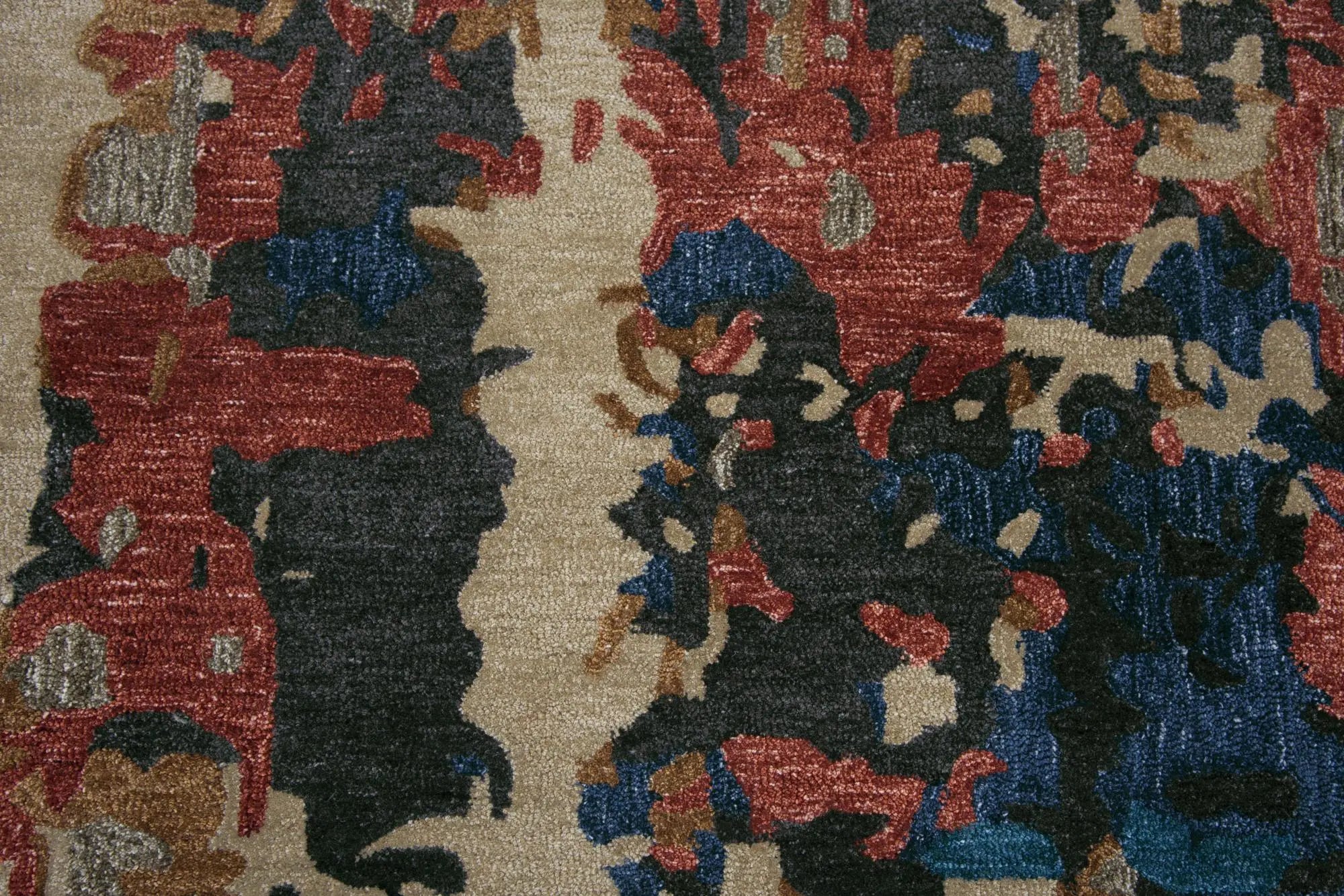 8' X 10' Teal Rust And Beige Abstract Hand Tufted Area Rug Homeroots Home Decor