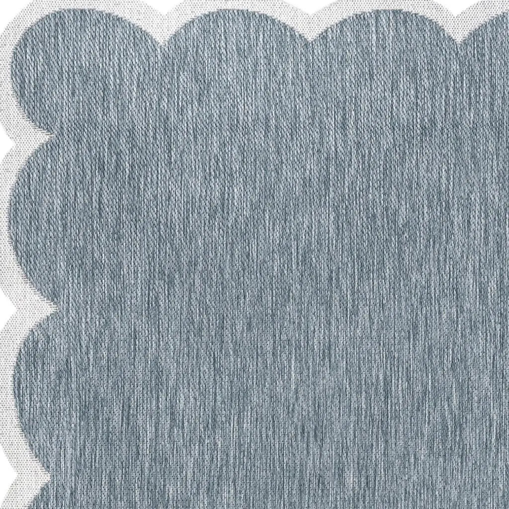 8' X 10' Turquoise And Cream Indoor Outdoor Area Rug Homeroots Outdoor