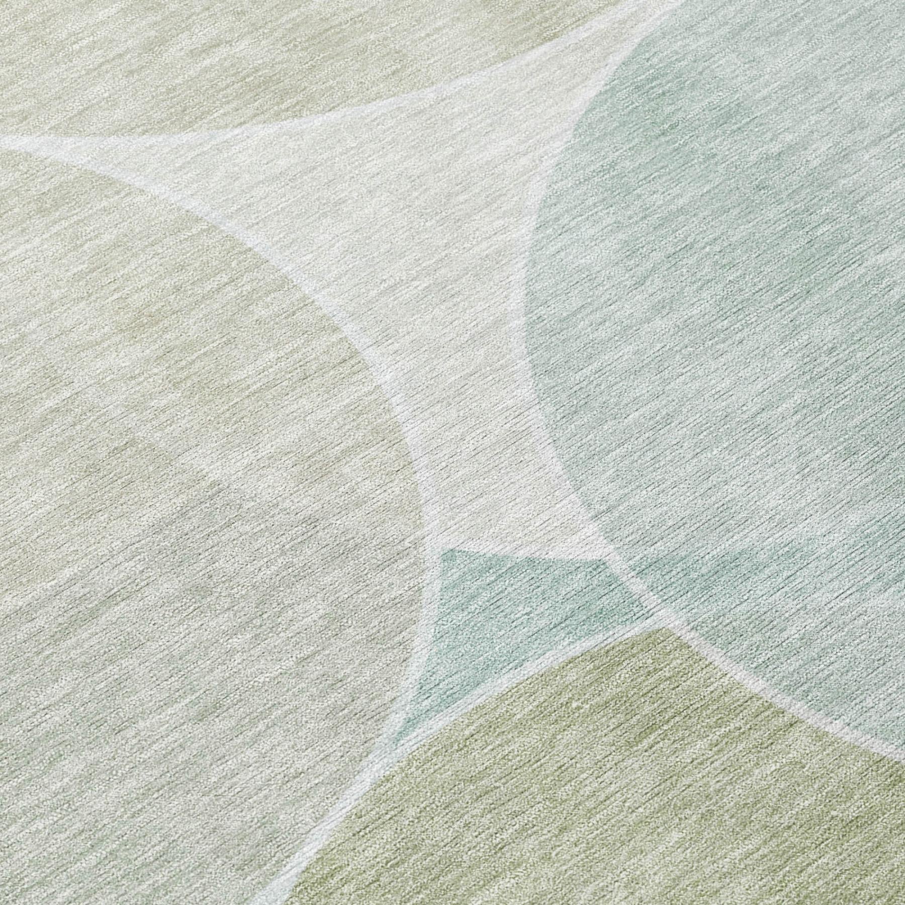 8' X 10' Turquoise And Teal Blue Geometric Washable Indoor Outdoor Area Rug Homeroots Outdoor