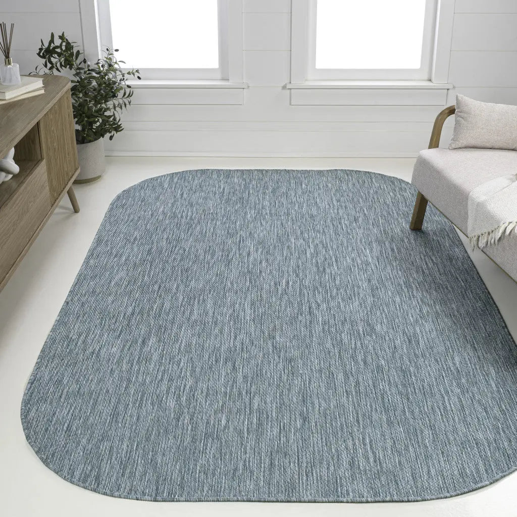 8' X 10' Turquoise Indoor Outdoor Area Rug Homeroots Outdoor