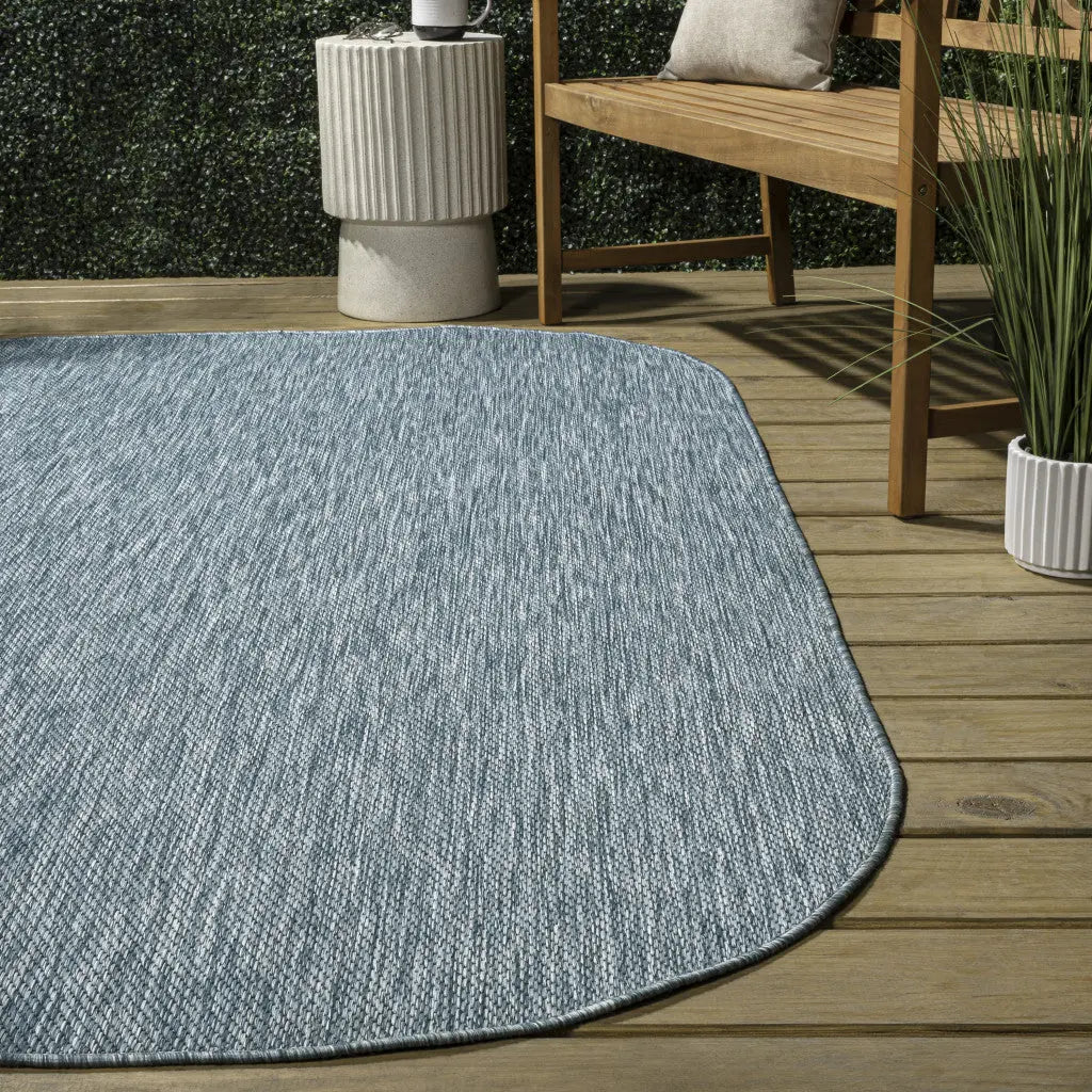 8' X 10' Turquoise Indoor Outdoor Area Rug Homeroots Outdoor