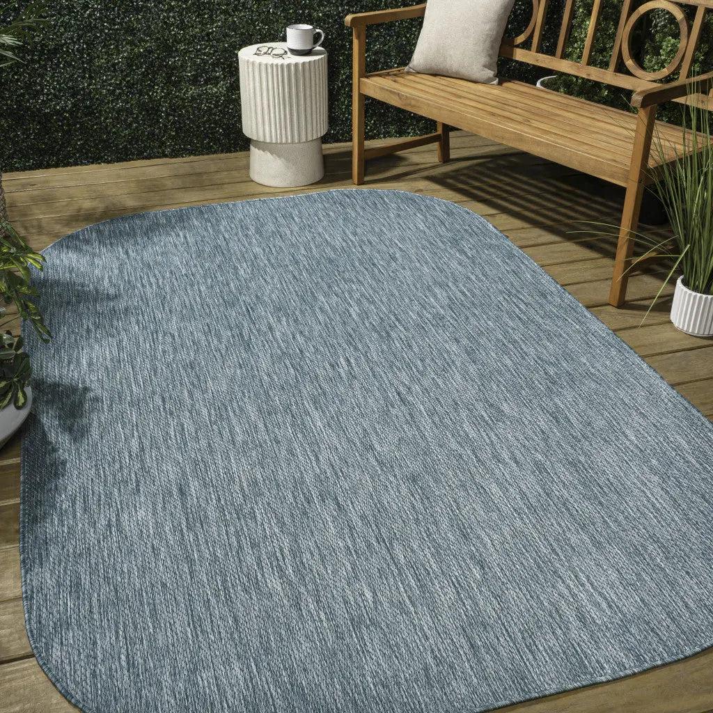 8' X 10' Turquoise Indoor Outdoor Area Rug Homeroots Outdoor