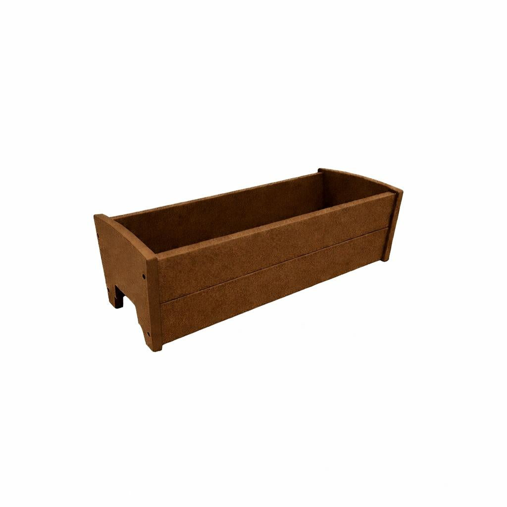8" X 10" Walnut Heavy Duty Plastic Rectangular Railing Planter Homeroots Outdoor
