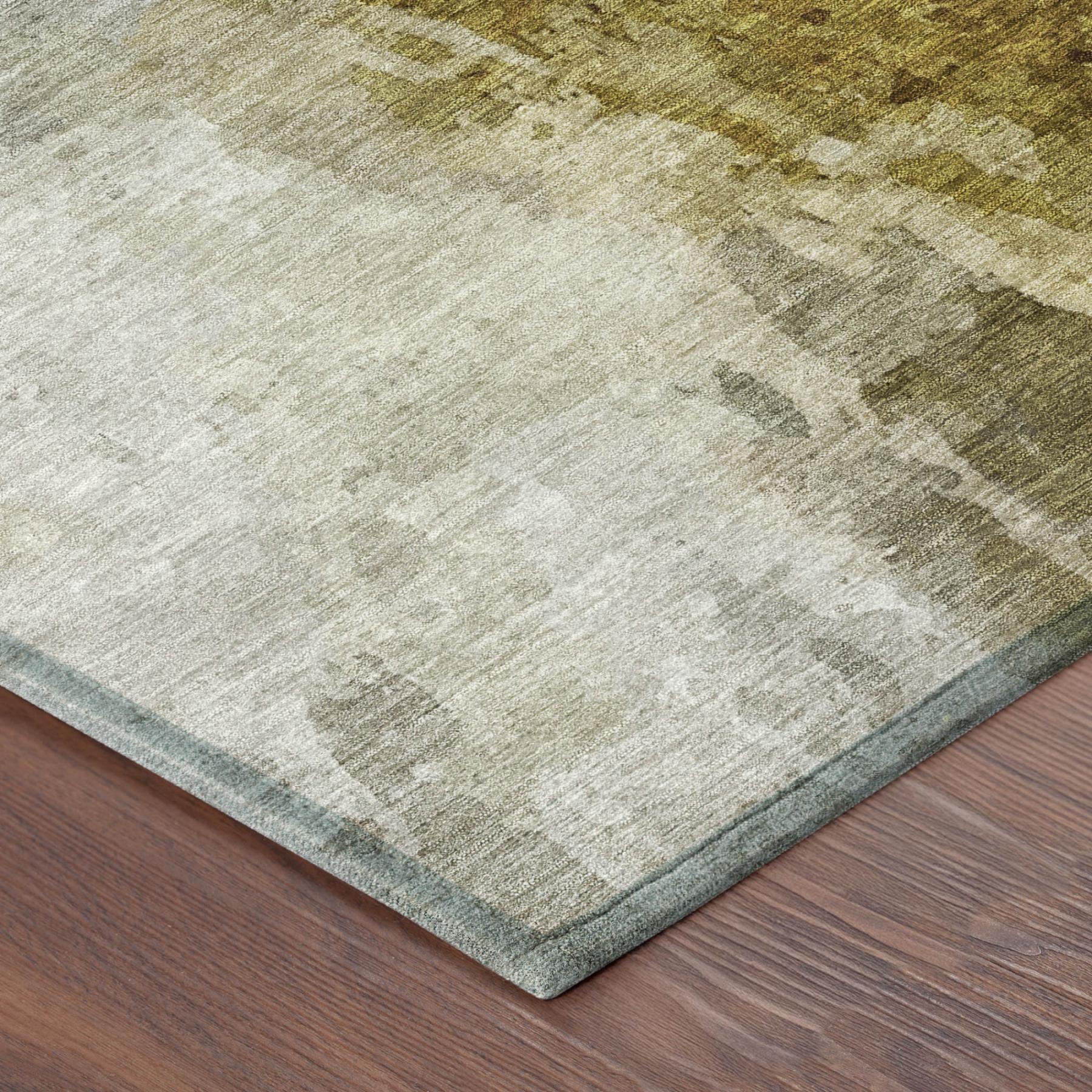 8' X 10' Wheat And Gold Abstract Washable Indoor Outdoor Area Rug Homeroots Outdoor