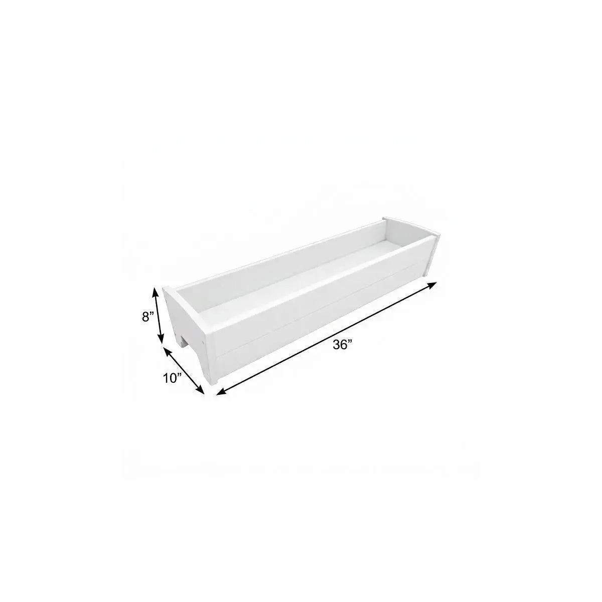 8" X 10" White Heavy Duty Plastic Rectangular Railing Planter Homeroots Outdoor