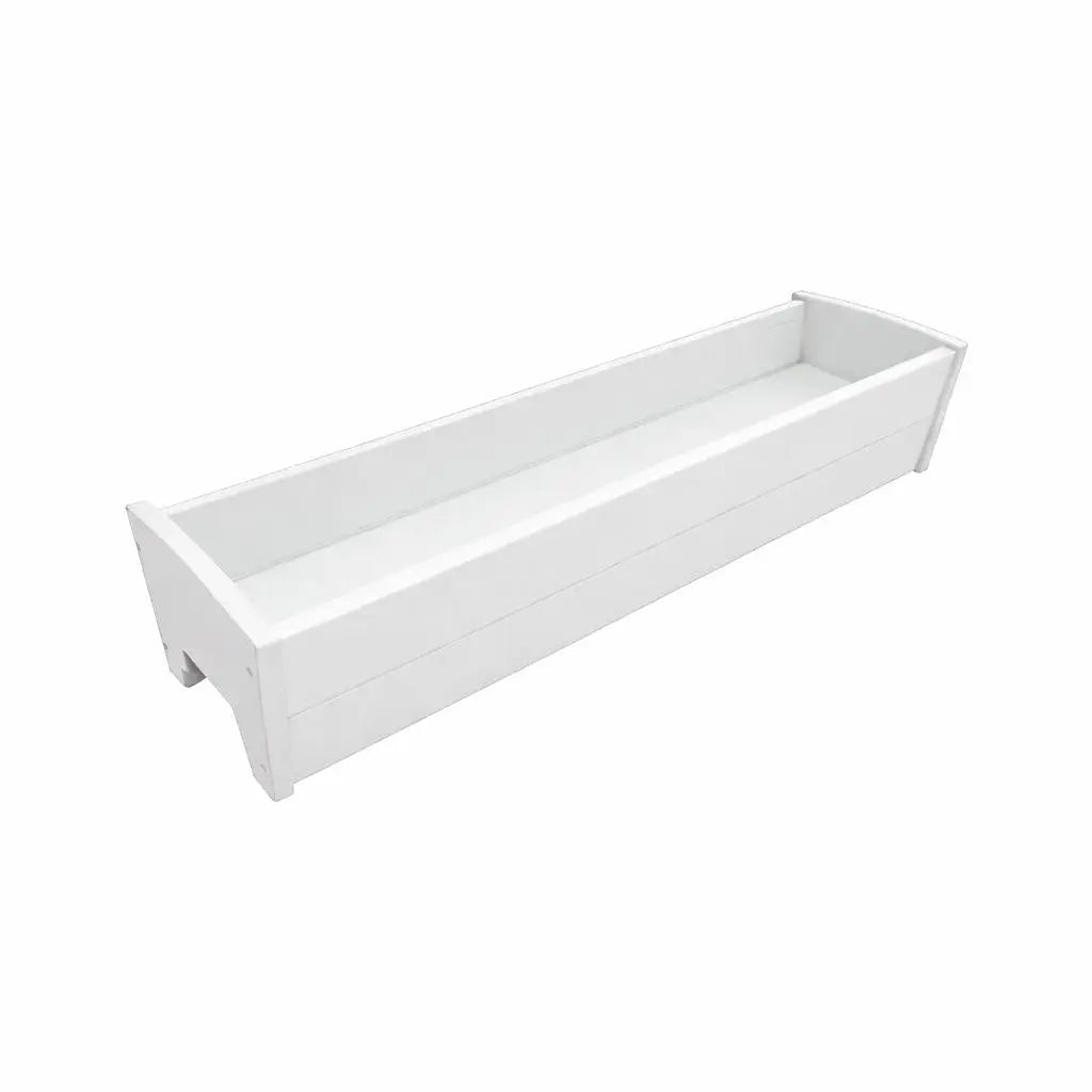 8" X 10" White Heavy Duty Plastic Rectangular Railing Planter Homeroots Outdoor