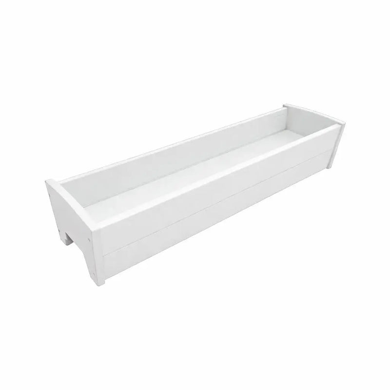 8" X 10" White Heavy Duty Plastic Rectangular Railing Planter Homeroots Outdoor