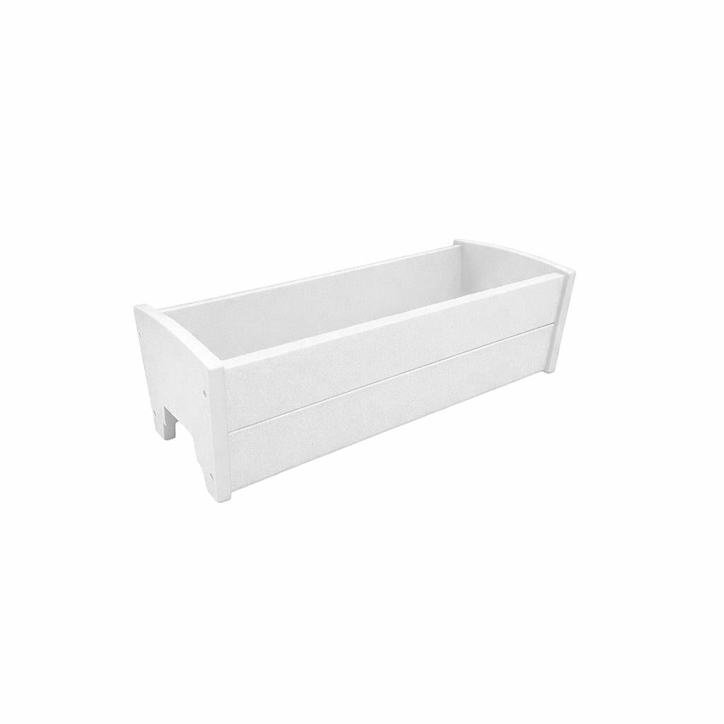8" X 10" White Heavy Duty Plastic Rectangular Railing Planter Homeroots Outdoor
