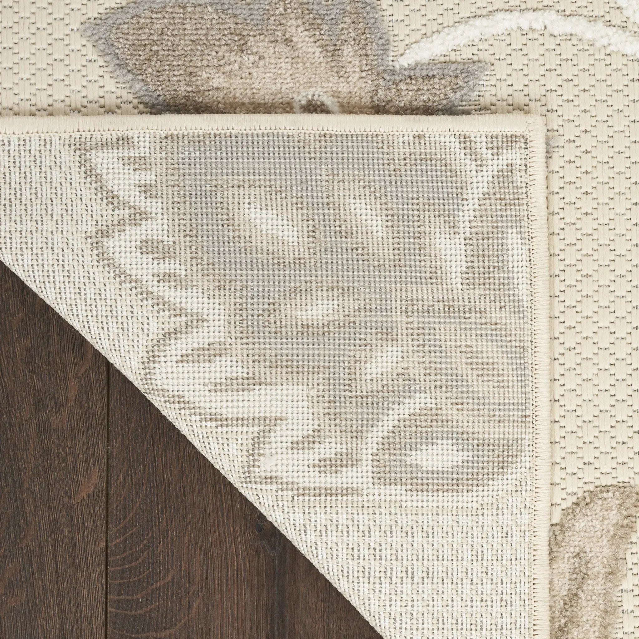 8' X 11' Beige Floral Non Skid Indoor Outdoor Area Rug Homeroots Outdoor