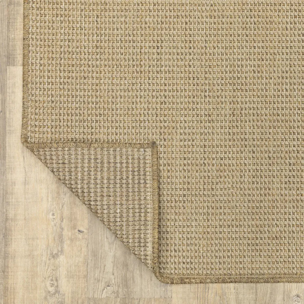 8' X 11' Beige Stain Resistant Indoor Outdoor Area Rug Homeroots Outdoor