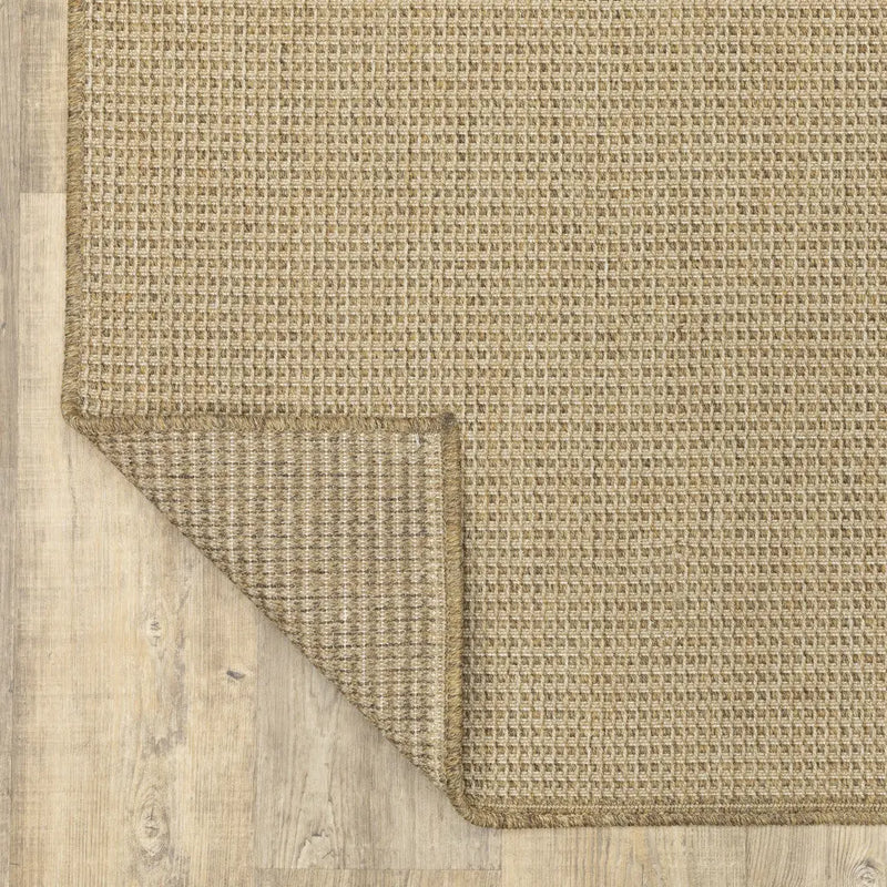 8' X 11' Beige Stain Resistant Indoor Outdoor Area Rug Homeroots Outdoor