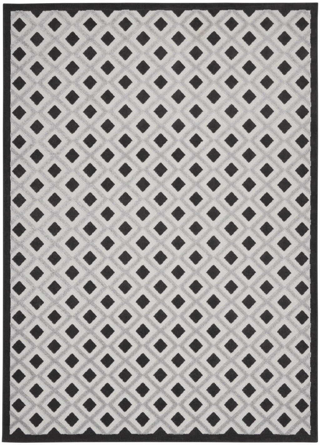 8' X 11' Black And White Geometric Indoor Outdoor Area Rug Homeroots Outdoor