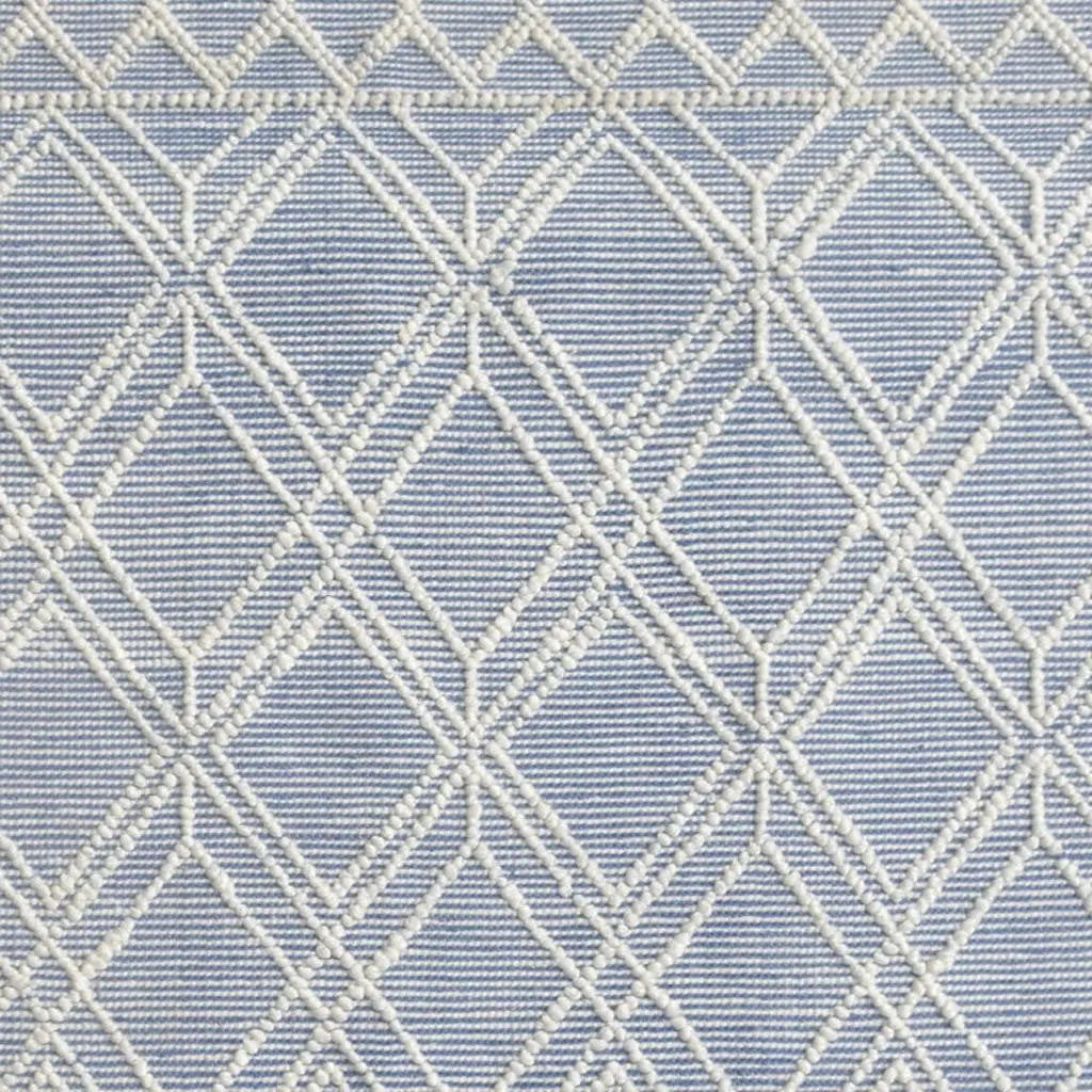 8' X 11' Blue and Ivory Geometric Handmade Area Rug Homeroots Home Decor