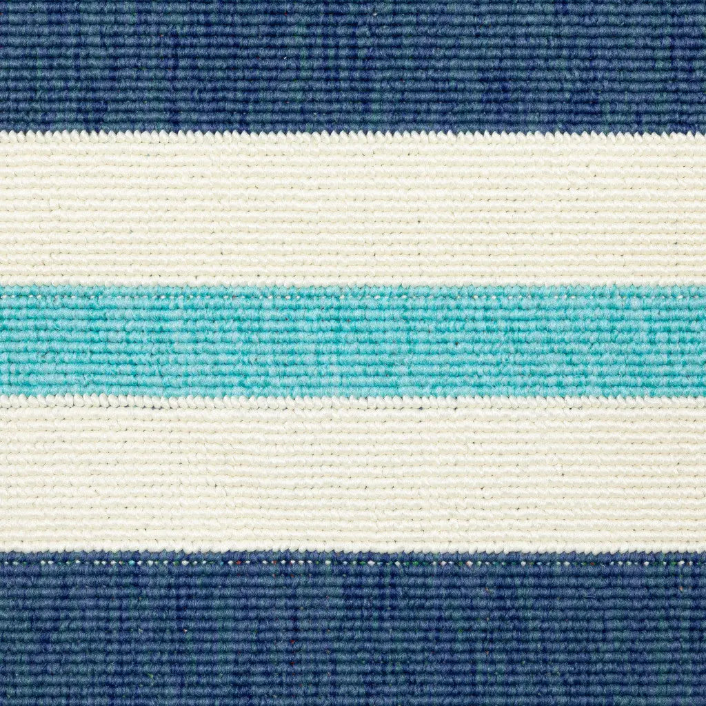 8' X 11' Blue and Ivory Geometric Stain Resistant Indoor Outdoor Area Rug Homeroots Outdoor