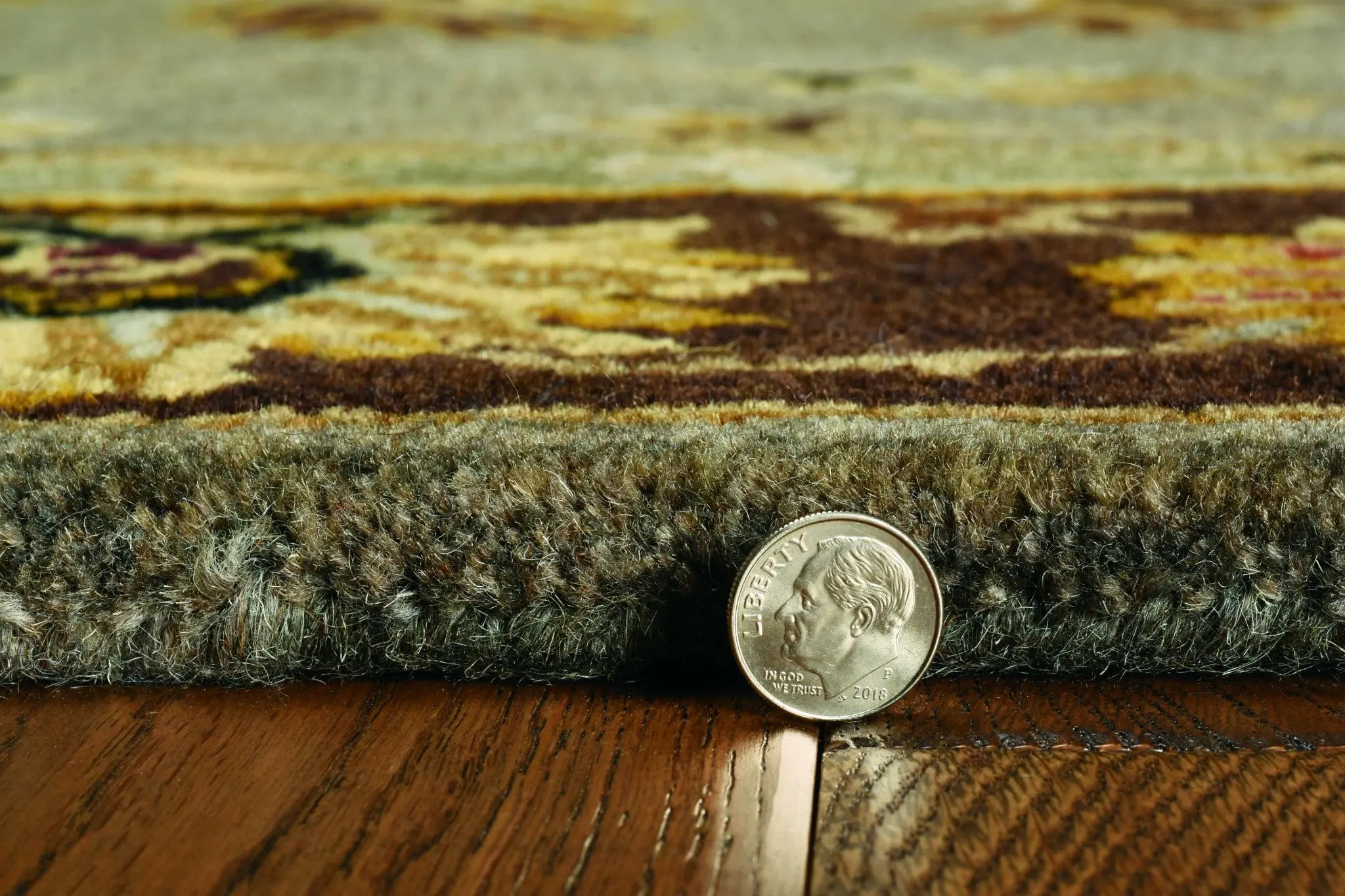 8' X 11' Gray Brown And Ivory New Zealand Lambs Wool Floral Medallion Hand Tufted Area Rug Homeroots Home Decor
