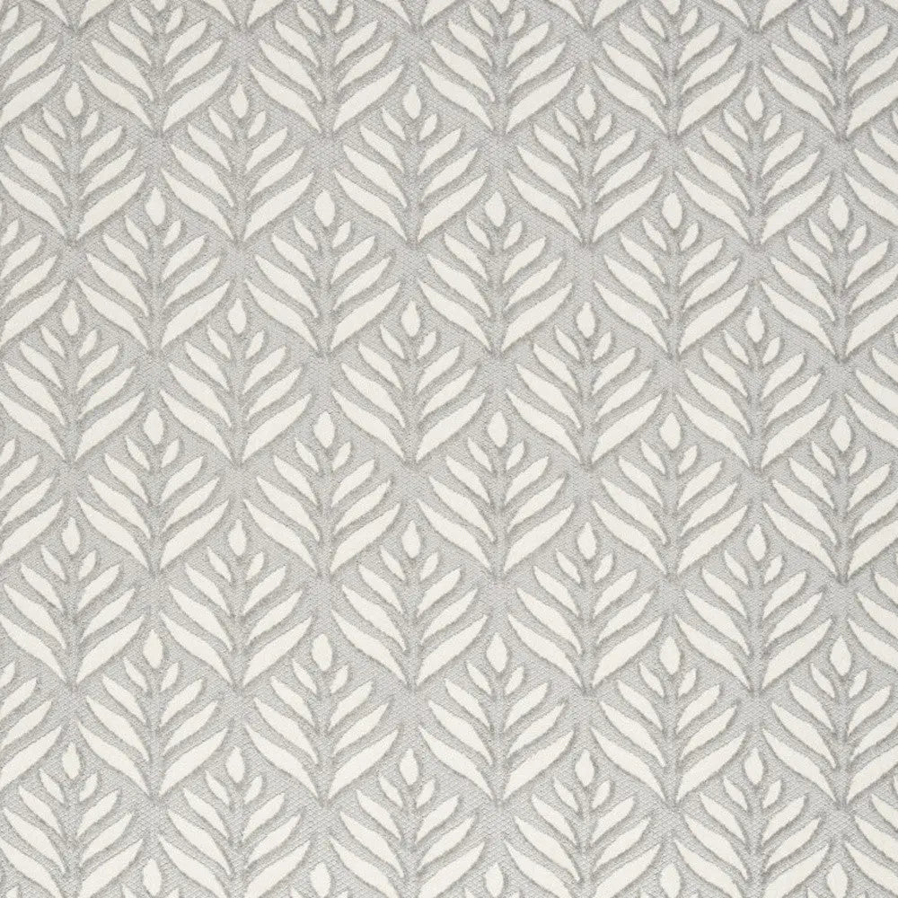 8' X 11' Gray Floral Non Skid Indoor Outdoor Area Rug Homeroots Outdoor