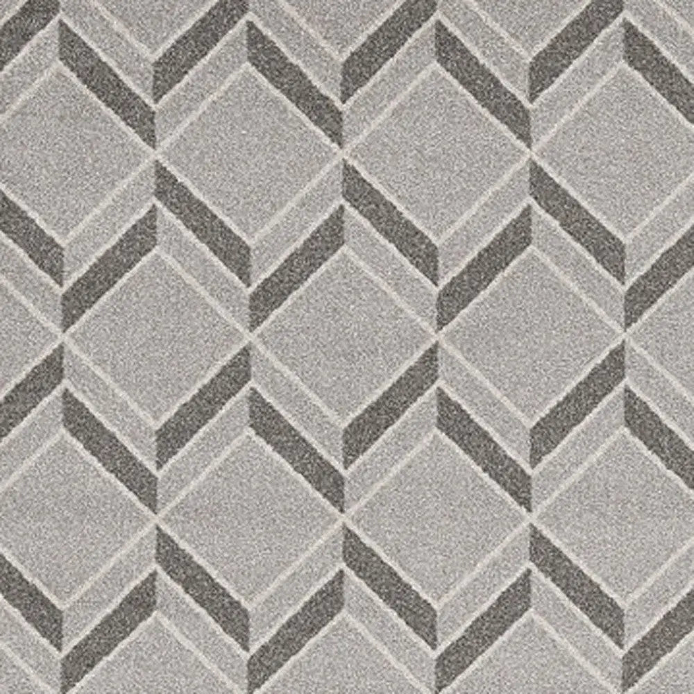 8' X 11' Gray Geometric Indoor Outdoor Area Rug Homeroots Outdoor