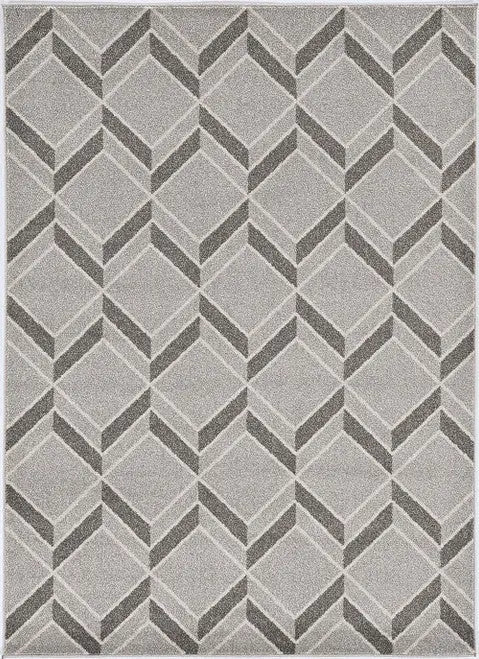 8' X 11' Gray Geometric Indoor Outdoor Area Rug Homeroots Outdoor