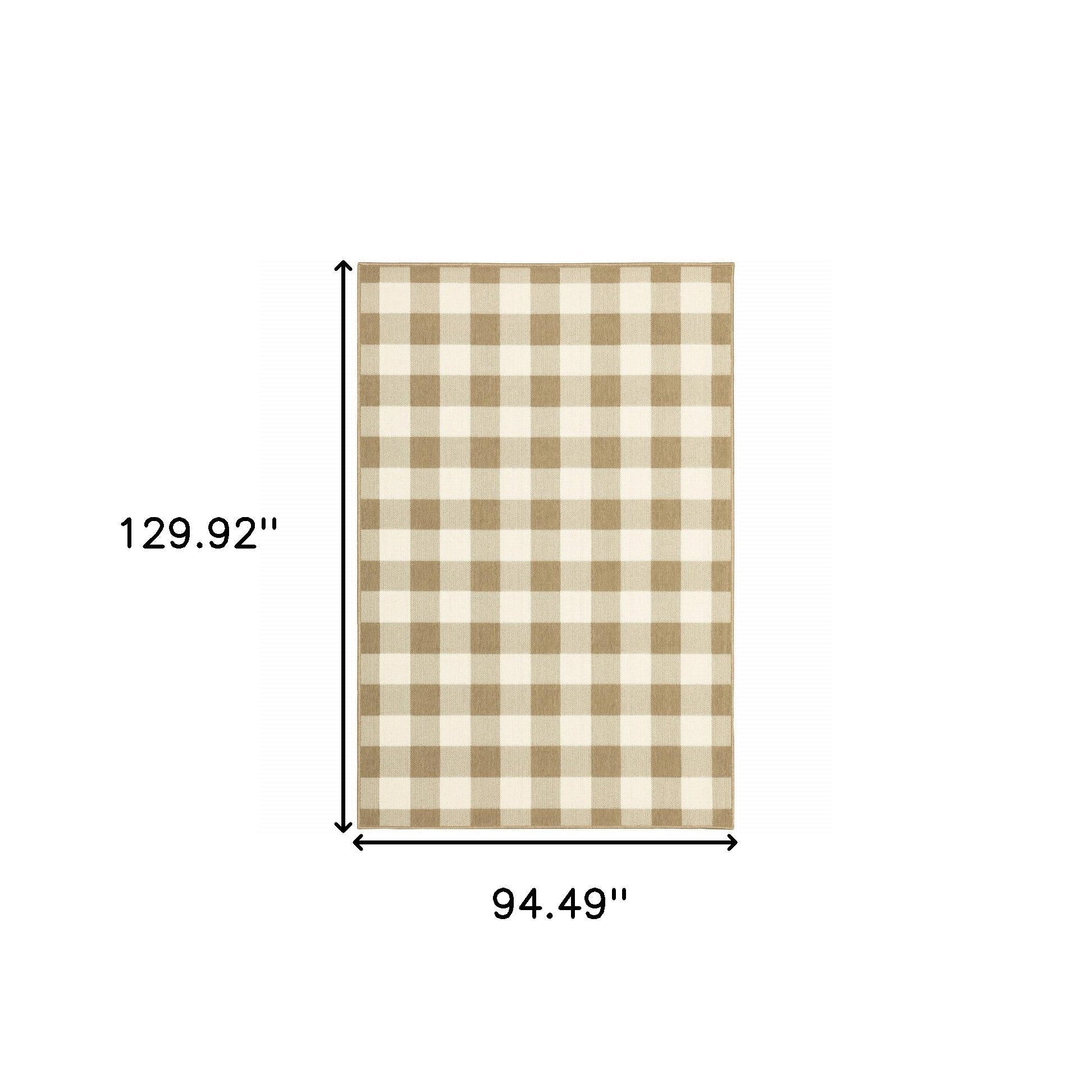 8' X 11' Gray and Ivory Geometric Stain Resistant Indoor Outdoor Area Rug Homeroots Outdoor