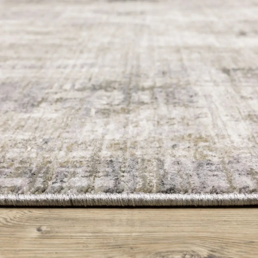 8' X 11' Grey Beige Charcoal Brown Tan And Ivory Abstract Power Loom Stain Resistant Area Rug Homeroots Home Decor