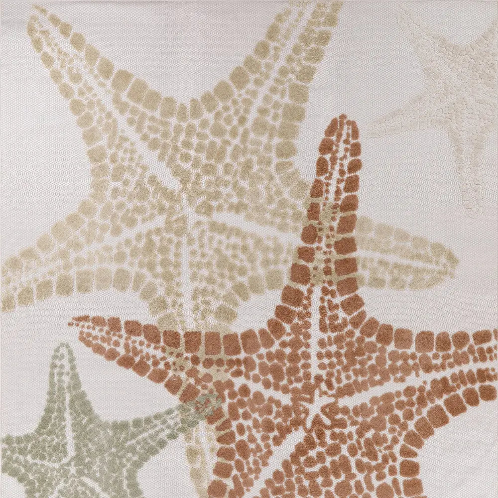 8' X 11' Ivory Yellow Orange And Green Starfish Indoor Outdoor Area Rug Homeroots Outdoor