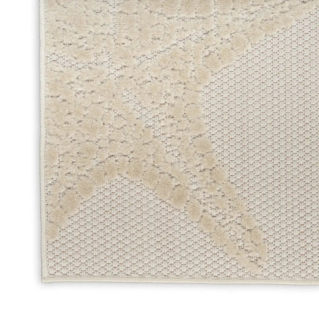 8' X 11' Ivory Yellow Orange And Green Starfish Indoor Outdoor Area Rug Homeroots Outdoor