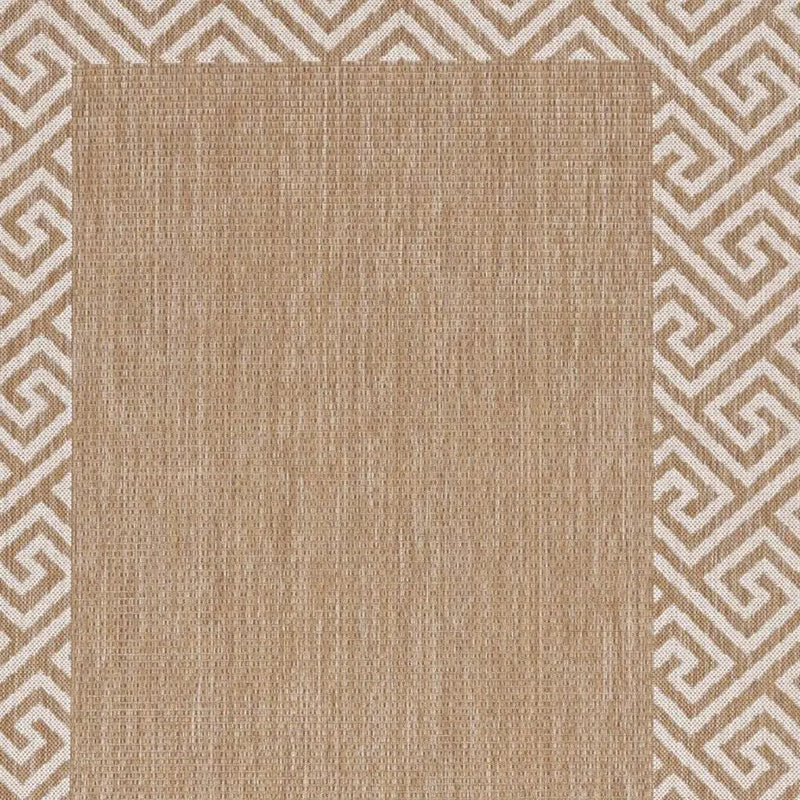 8' X 11' Natural And Beige Geometric Area Rug Homeroots Outdoor