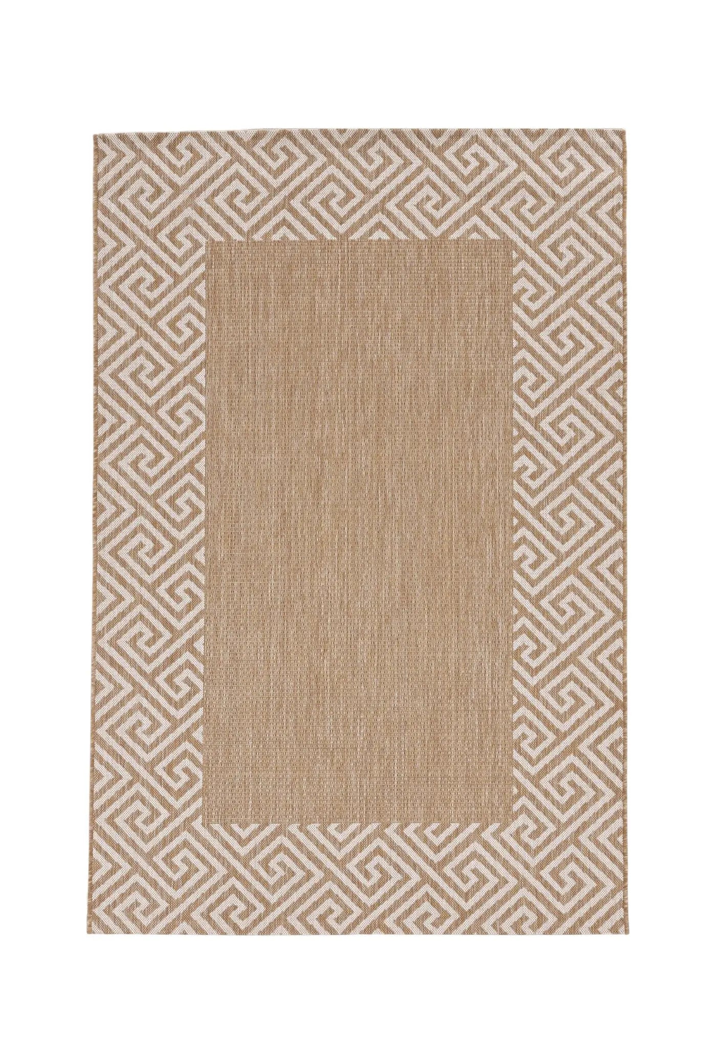 8' X 11' Natural And Beige Geometric Area Rug Homeroots Outdoor