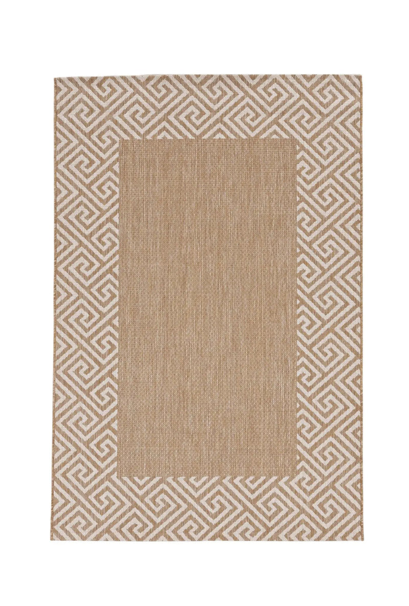 8' X 11' Natural And Beige Geometric Area Rug Homeroots Outdoor