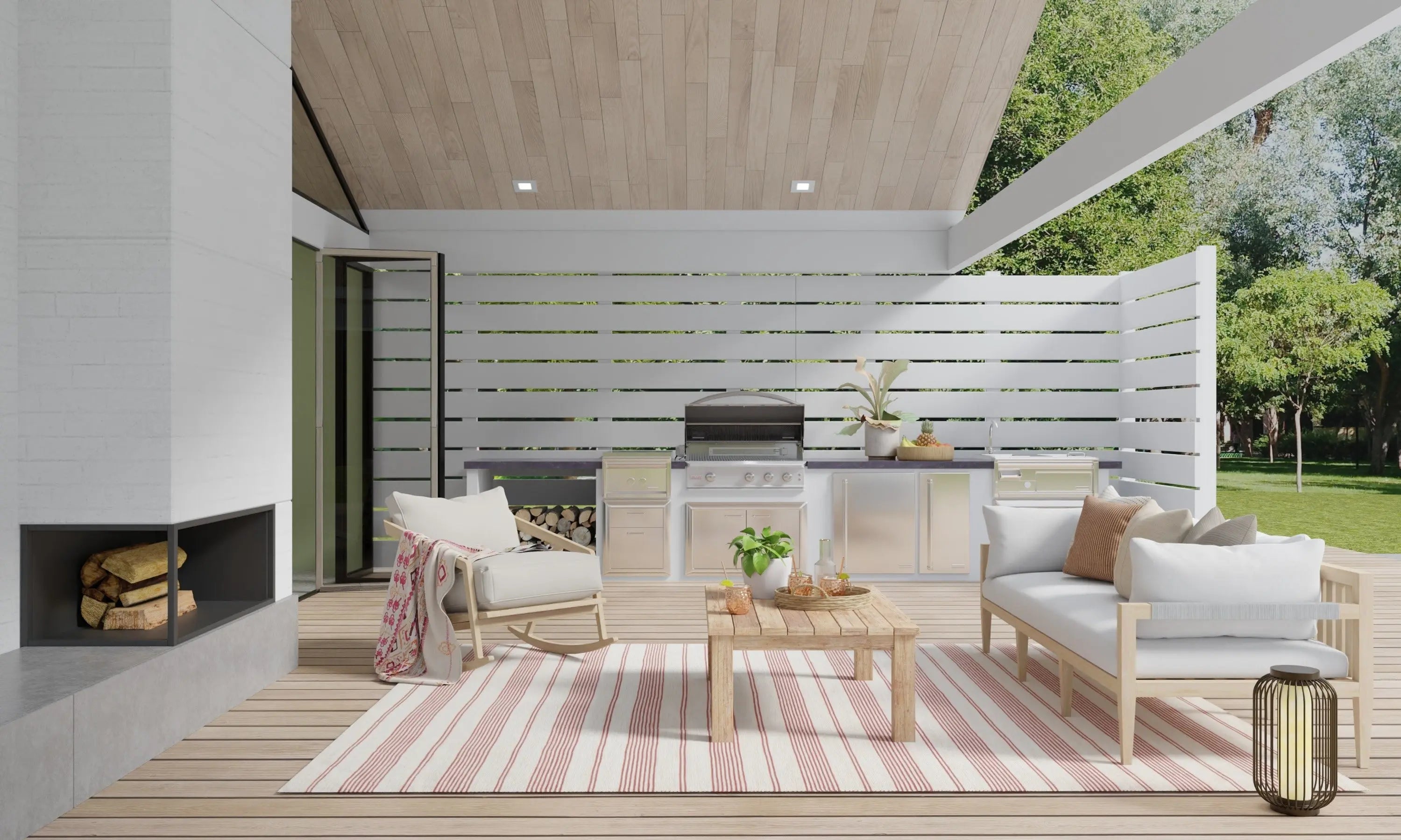 8' X 11' Red and Ivory Striped Hand Woven Area Rug Homeroots Outdoor