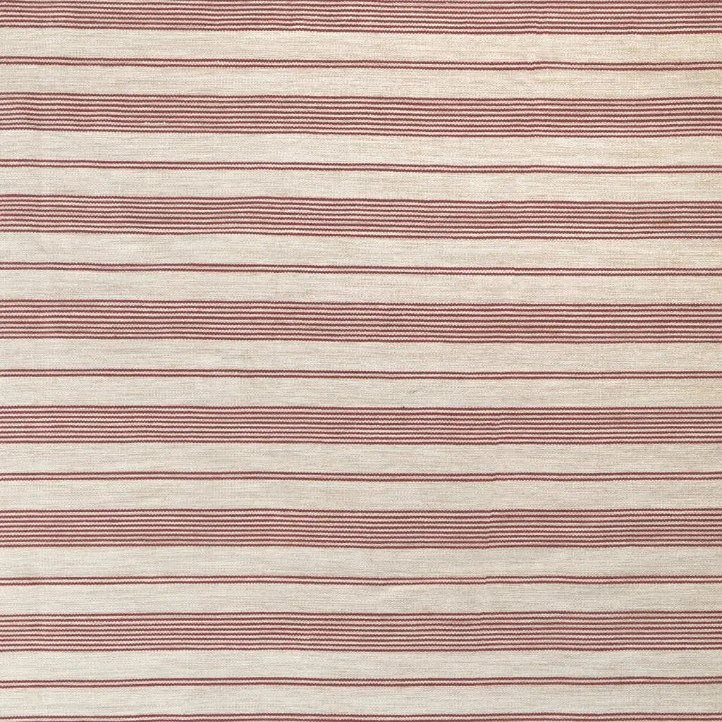 8' X 11' Red and Ivory Striped Hand Woven Area Rug Homeroots Outdoor