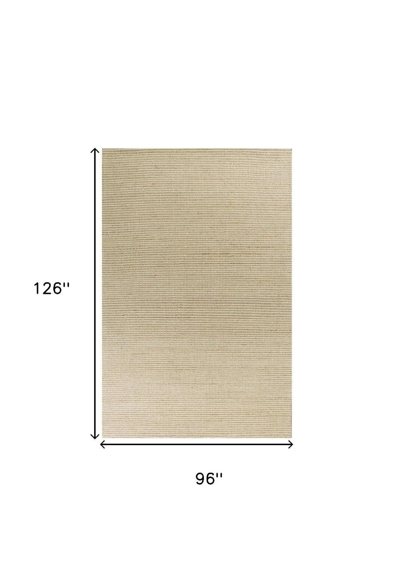 8' X 11' Tan And Ivory Hand Woven Area Rug Homeroots Home Decor